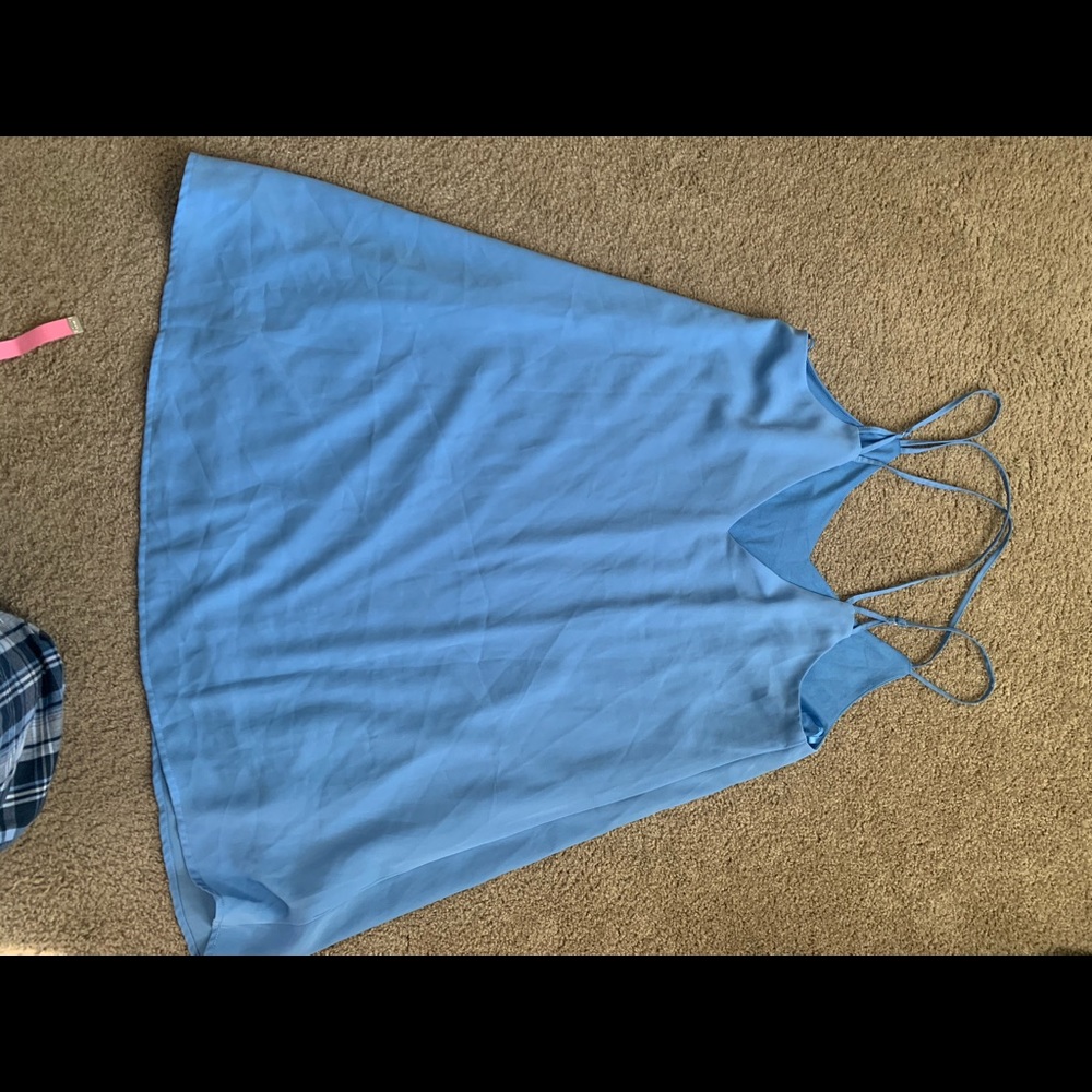 Powder Blue Shift Dress - Picture 3 of 3